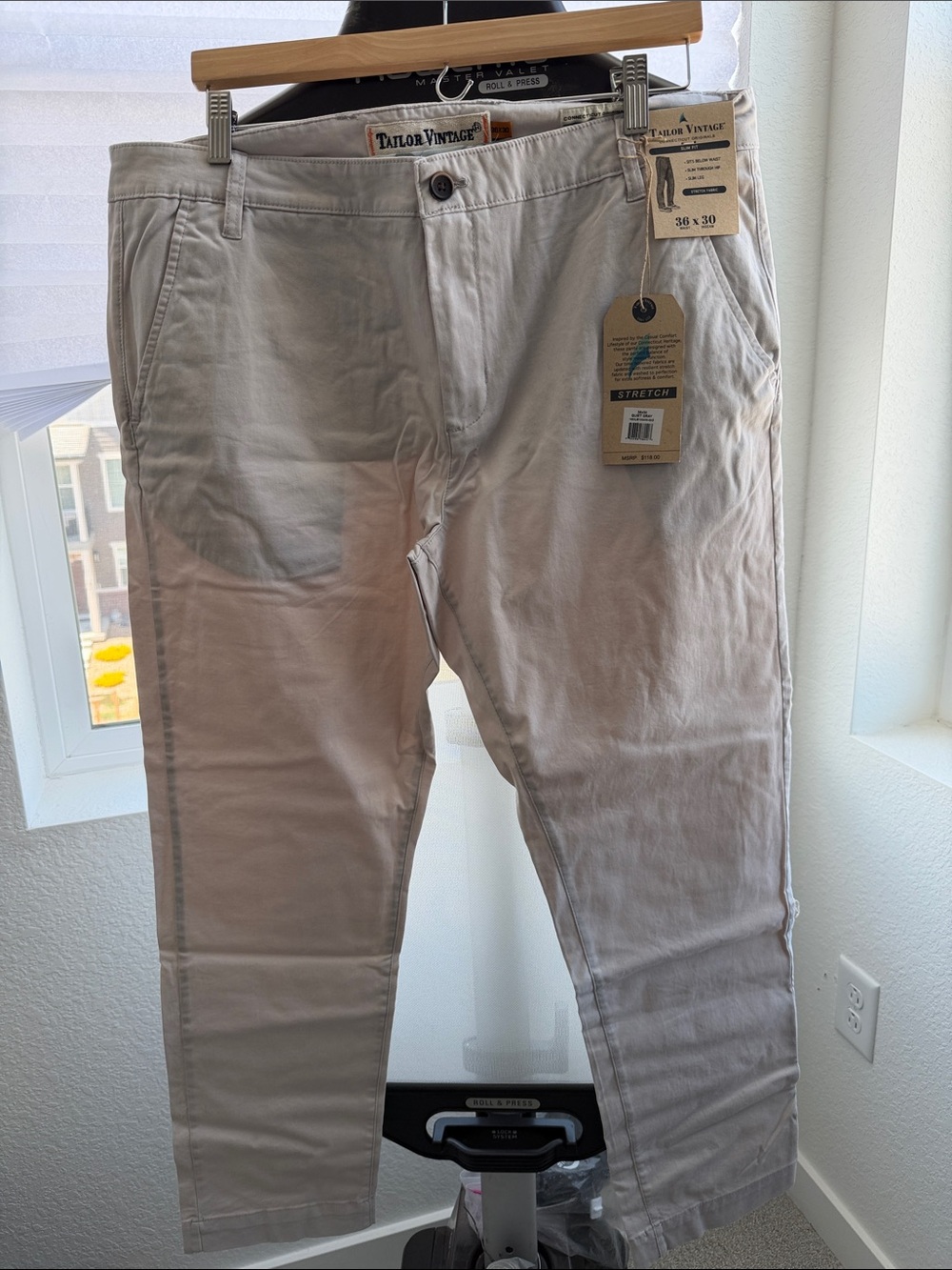 Brand New Tailor Vintage Men’s Chinos Quiet Gray. Men’s size 36x30